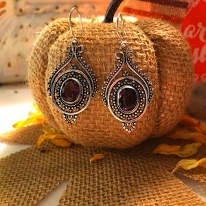 Amethyst 925 Silver Earrings